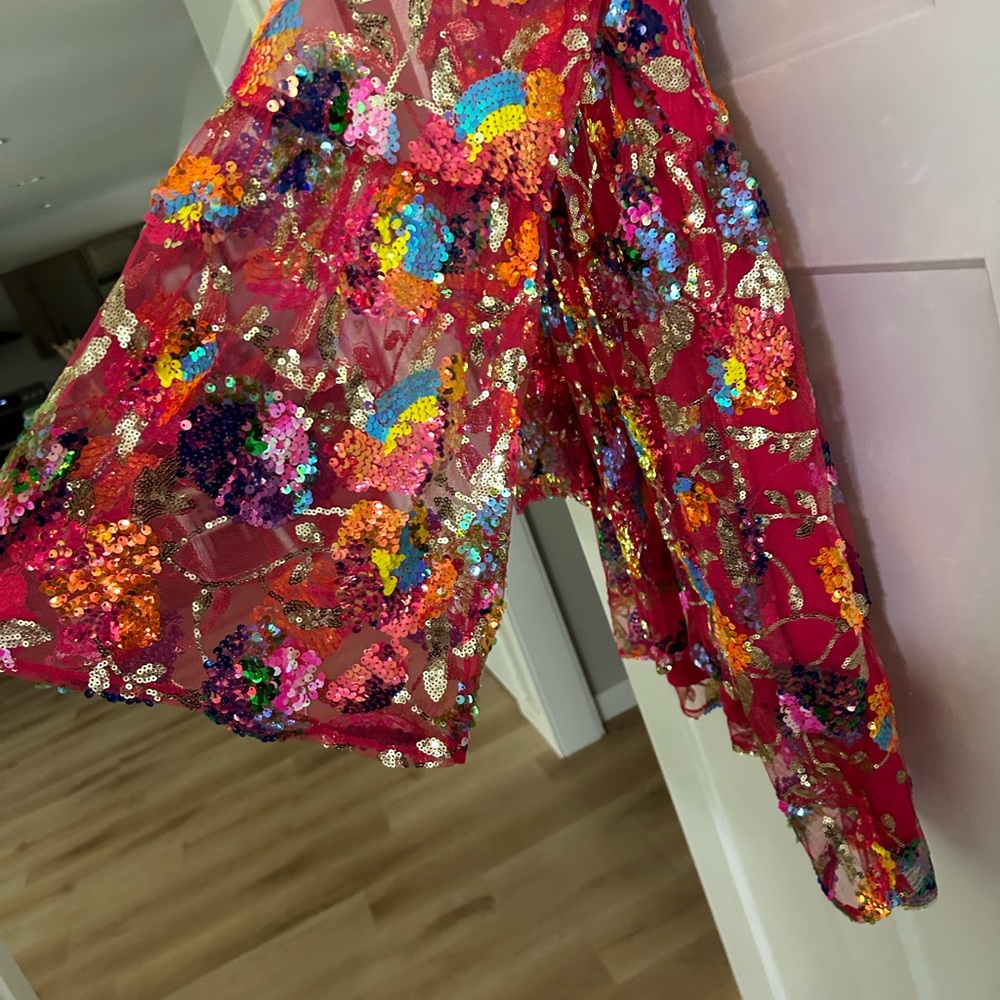 Floral Sequin Dress - Picture 4 of 4